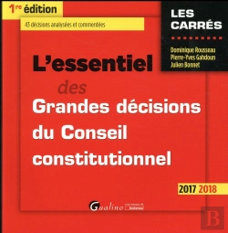 Bertrand.pt - Essentiel Des Grandes Decisions Du Conseil Constitutionnel 2016-2017 (L')