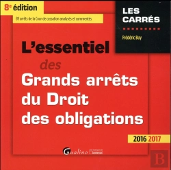 Bertrand.pt - Essentiel Des Grands Arrets Du Droit Des Obligations 2016-2017, 8eme Ed. (L')
