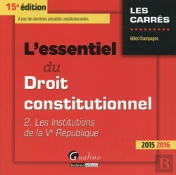 Bertrand.pt - Essentiel Des Institutions De La Ve Republique 2015-2016, 15eme Ed. (L')