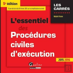 Bertrand.pt - Essentiel Des Procedures Civiles D'Execution 2015-2016, 5eme Ed. (L')