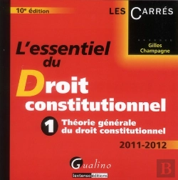 Bertrand.pt - Essentiel Du Droit Constitutionnel T.1: Theorie Generale Du Droit Constitutionnel ,10eme Edition
