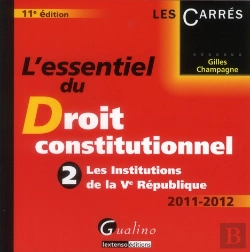 Bertrand.pt - Essentiel Du Droit Constitutionnel -Tome 2: Les Institutions De La Veme Republique,11eme Edition