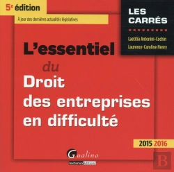 Bertrand.pt - Essentiel Du Droit Des Entreprises En Difficulte 2015-2016, 7eme Edition  (L')