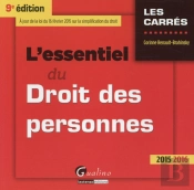 Essentiel Du Droit Des Personnes 2015-2016, 9eme Ed. (L')