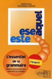 Esta, Ese, Aquel ; L'Essentiel De La Grammaire ; Espagnol