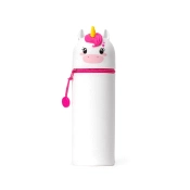 Estojo de Lápis de Silicone Macio Kawaii 2 em 1 - Unicórnio