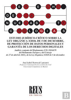 Bertrand.pt - Estudio Jurídico-Crítico Sobre La Ley Orgánica 3/2018, De 5 De Diciembre, De Protección De Datos Per