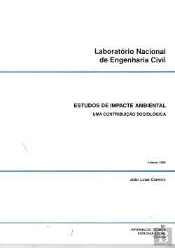 Bertrand.pt - Estudos de Impacte Ambiental Uma Contribuição Sociológica