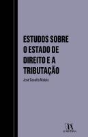 Estudos sobre o Estado de Direito e a Tributação