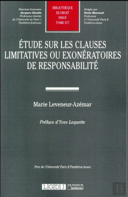 Bertrand.pt - Étude Sur Les Clauses Limitatives Ou Exonératoires De Responsabilité