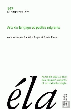 Bertrand.pt - Études De Linguistique Appliquée - N° 3/2007 : Arts Du Langage Et Publics Migrants