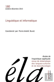 Études De Linguistique Appliquée - N°4/2015 : Linguistique Et Informatique