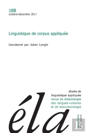 Études De Linguistique Appliquée - N°4/2017 : Linguistique De Corpus Appliquée