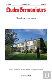 Etudes Germaniques - N 2-2023 - Museologie Et Patrimoine
