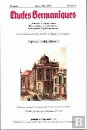 Études Germaniques - N°1/2007 : Espaces Multiculturels