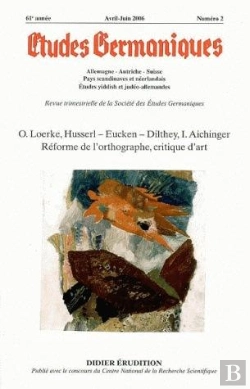 Bertrand.pt - Études Germaniques -  N°2/2006 : Réforme De L'Orthographe, Critique D'Art