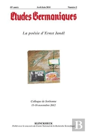 Études Germaniques - N°2/2014 : La Poésie D'Ernst Jandl
