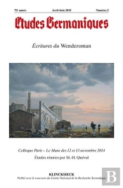 Études Germaniques - N°2/2015 : Écritures Du Wenderoman