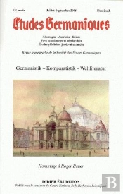 Études Germaniques -  N°3/2006 : Germanistik - Komparatistik - Weltliteratur