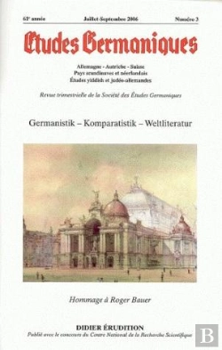 Bertrand.pt - Études Germaniques -  N°3/2006 : Germanistik - Komparatistik - Weltliteratur