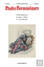 Études Germaniques - N°4/2020 : Ulrich Bonerius. Lessing - Heine. F. Von Schirach