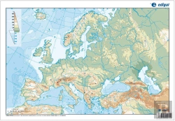 Bertrand.pt - Europa Físico, Mapa Mudo De Ejercicios