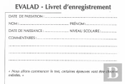 Evalad - Livret D'Enregistrement Pack De 10 Livrets