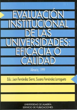 Bertrand.pt - Evaluación Institucional De Las Universidades: Eficacia O Calidad