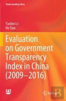 Evaluation On Government Transparency Index In China (2009â€”2016)
