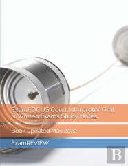 Examfocus Court Interpreter Oral & Written Exams Study Notes
