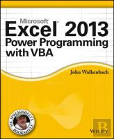 Excel 2013 Power Programming With Vba
