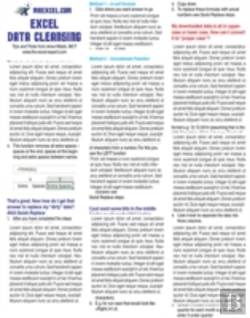 Bertrand.pt - Excel Data Cleansing Tip Card