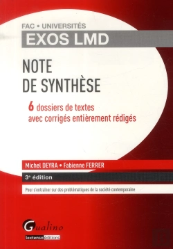 Bertrand.pt - Exercices Corriges De Note De Synthese, 3eme Edition