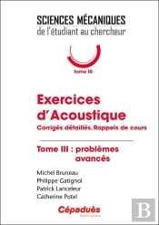 Exercices D'Acoustique T.3 ; Problèmes Avancés : Corrigés Détaillés, Rappels De Cours