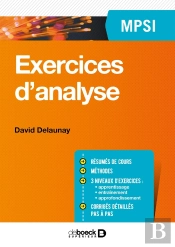 Exercices D'Analyse ; Mpsi