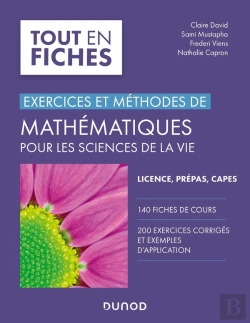 Bertrand.pt - Exercices Et Méthodes De Mathématiques Pour Les Sciences De La Vie ; Tout Le Cours En Fiches