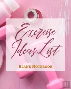 Bertrand.pt - Exercise Ideas List - Blank Notebook - Write It Down - Pastel Rose Gold Pink - Abstract Modern Contemporary Unique Art