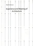 Experience And Meaning Of Architecture