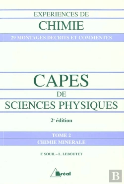 Bertrand.pt - Experience De Chimie Capes De Sciences Physiques T.2 ; Chimie Generale