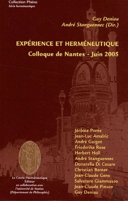 Bertrand.pt - Expérience Et Herméneutique ; Colloque De Nantes, Juin 2005