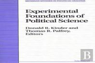 Experimental Foundations Of Political Science