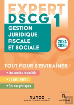 Bertrand.pt - Expert Dscg 1 : Gestion Juridique, Fiscale Et Sociale ; Tout Pour S'Entraîner (Édition 2024/2025)