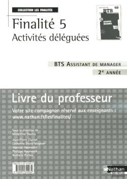 Bertrand.pt - F5 - Activites Deleguees - Bts 2eme Annee - Bts Assistant Manager (Les Finalites) - Livre Du Profess