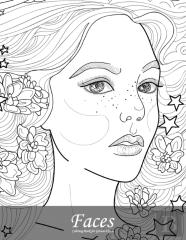 Faces Coloring Book For Grown-Ups 6