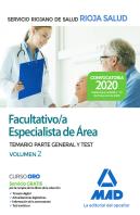 Facultativo Especialista De Área Del Servicio Riojano De Salud. Temario Parte General Y Test Volumen