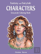 Fantasy And Fairytale Characters Grayscale Coloring Book