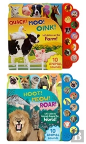 Farm And Wild Animal 10 Button Sound Books: 2 Book Pack