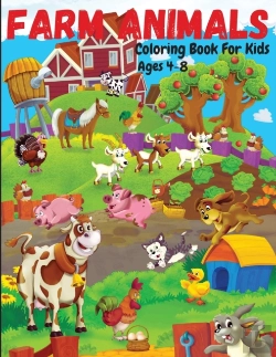 Bertrand.pt - Farm Animals Coloring Book For Kids Ages 4-8