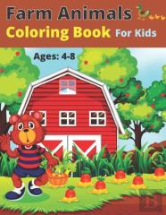 Farm Animals Coloring Book For Kids Ages
