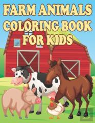 Farm Animals Coloring Book For Kids
